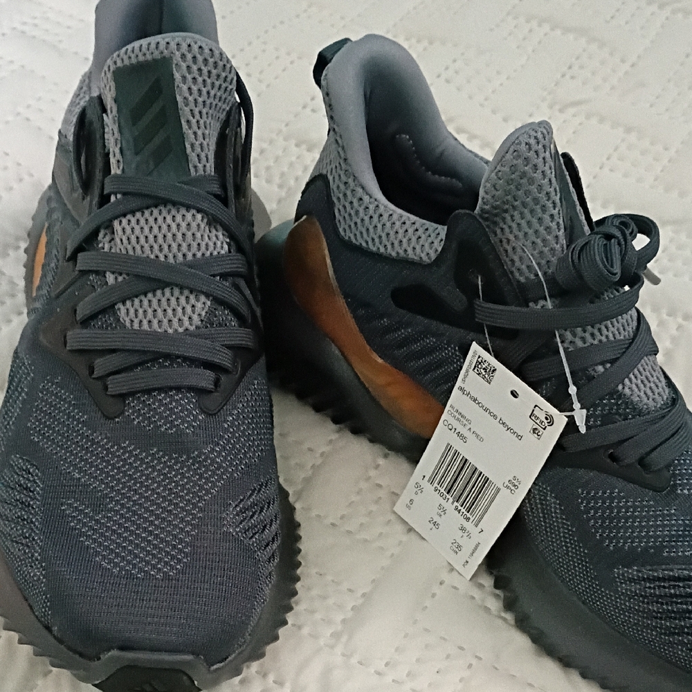 adidas Gray and Black Athletic Shoes